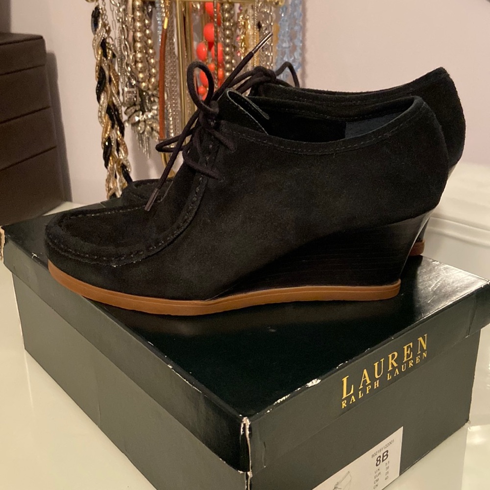2for $20: ralph lauren Suede platform shoes